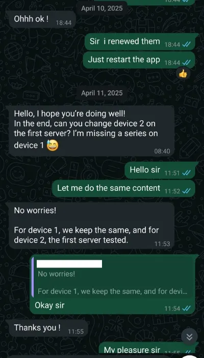 WhatsApp Customer Review